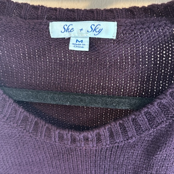 She + Sky Oversize Beach Sweater size M - Picture 2 of 6